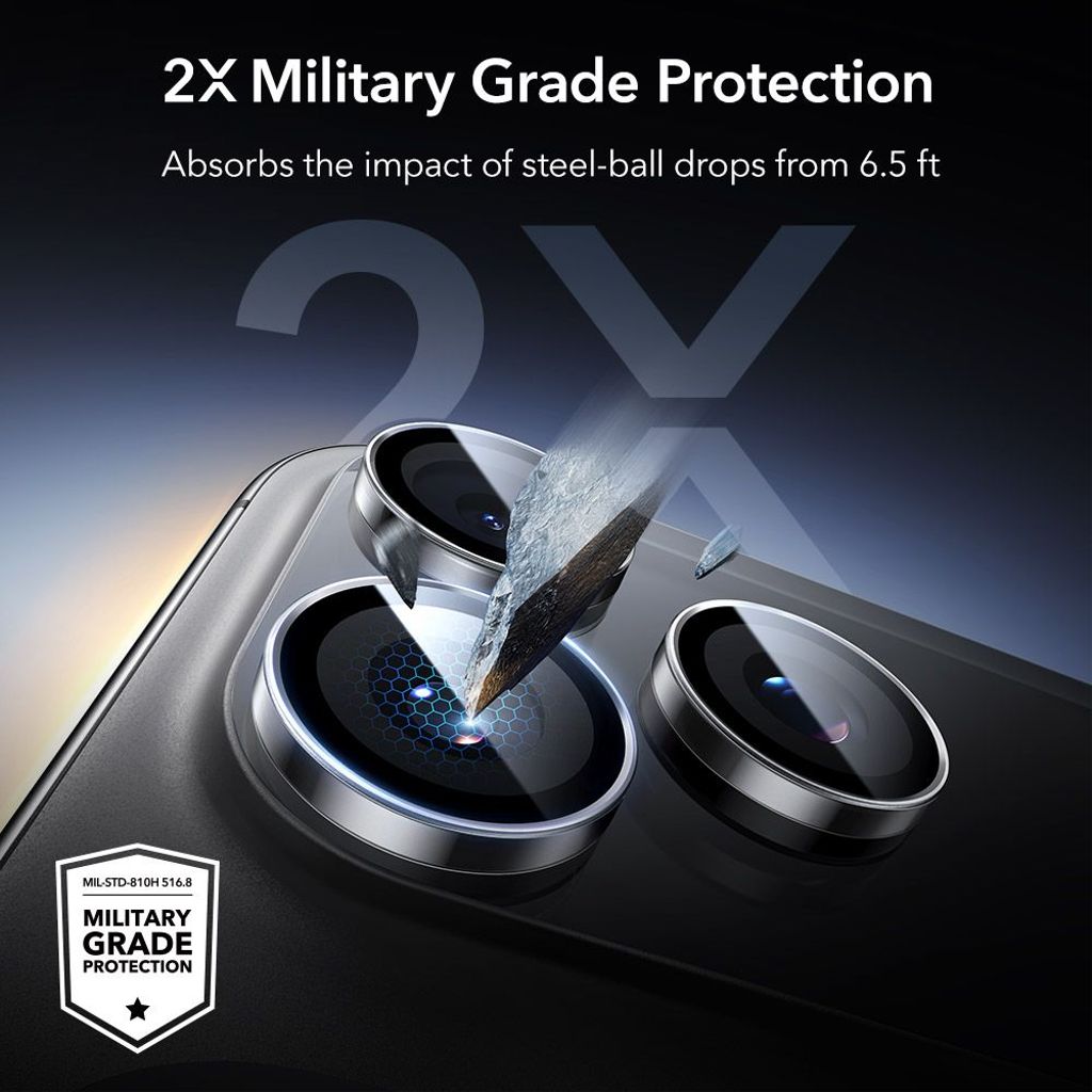 ESR Armorite iPhone 14/15/16/17 Pro/Pro Max Hærdet Glas Linsebeskytter