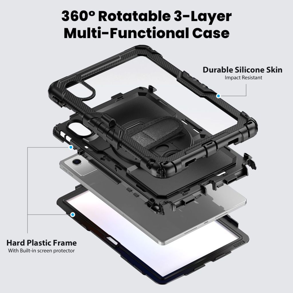 Tech-Protect Solid Kuori Lenovo Idea Tab 11" - Musta