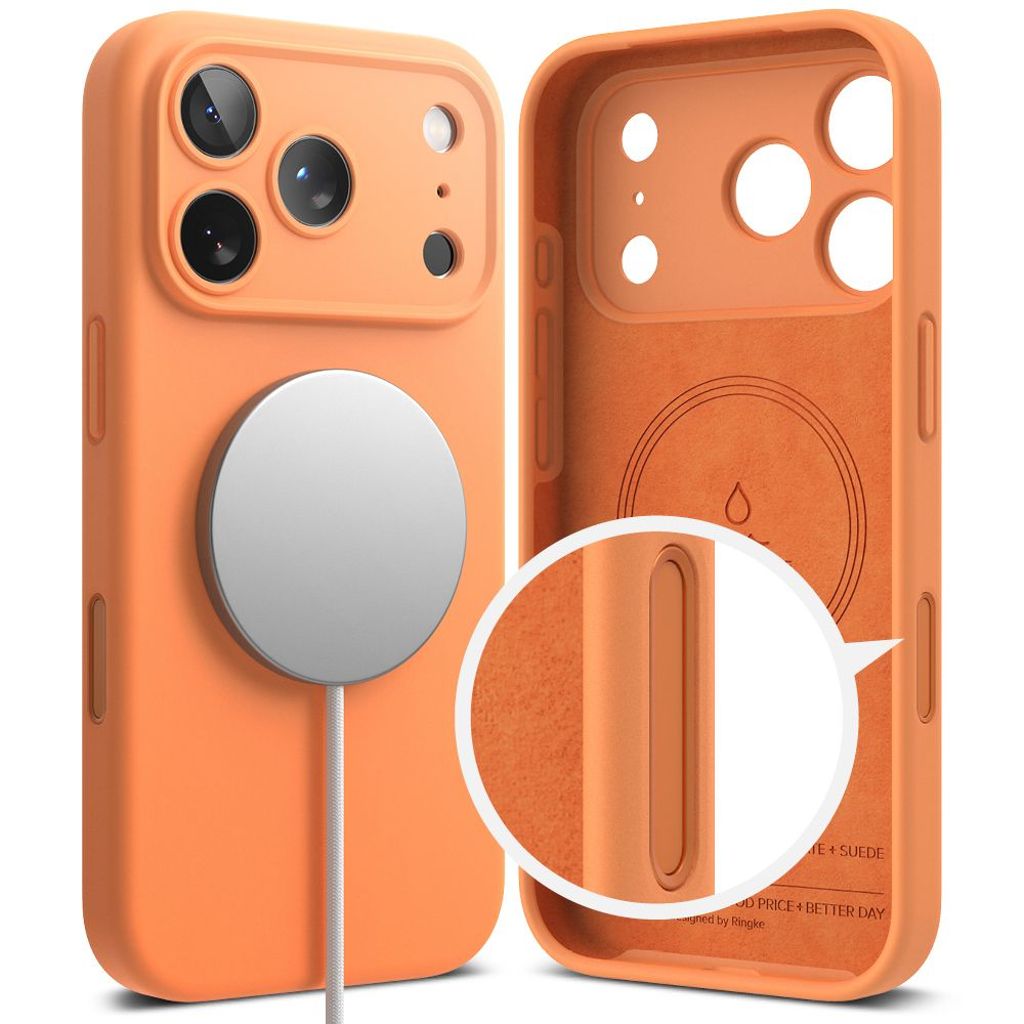 Ringke Silicone MagSafe Cover til iPhone 17 Pro Max - Orange