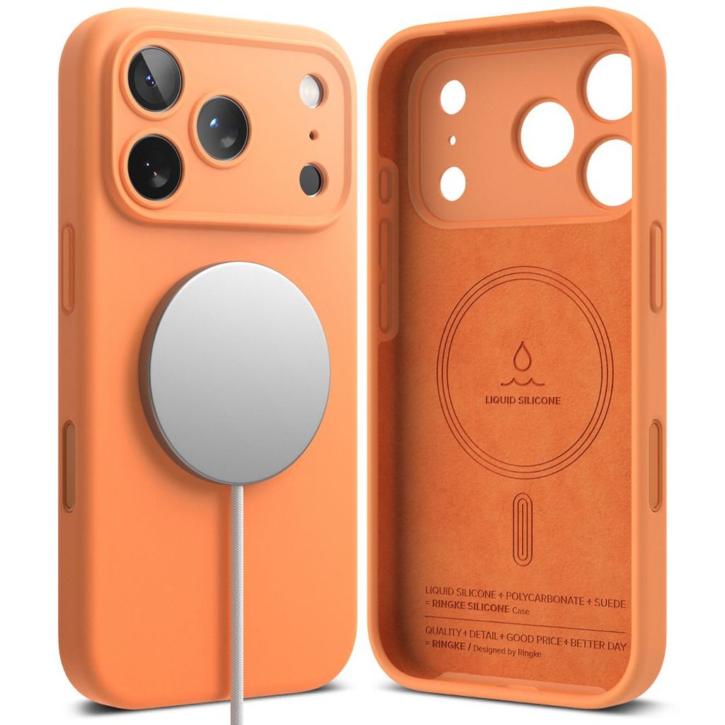 Ringke Silicone MagSafe Cover til iPhone 17 Pro Max - Orange