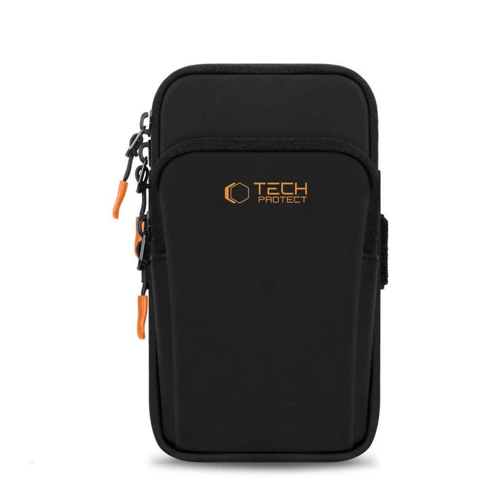 Tech-Protect M7 universal sportarmbandsväska – svart / orange