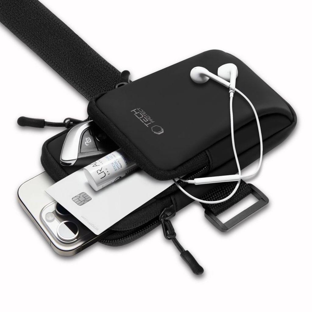 Tech-Protect M7 universal sportarmbandsväska – svart
