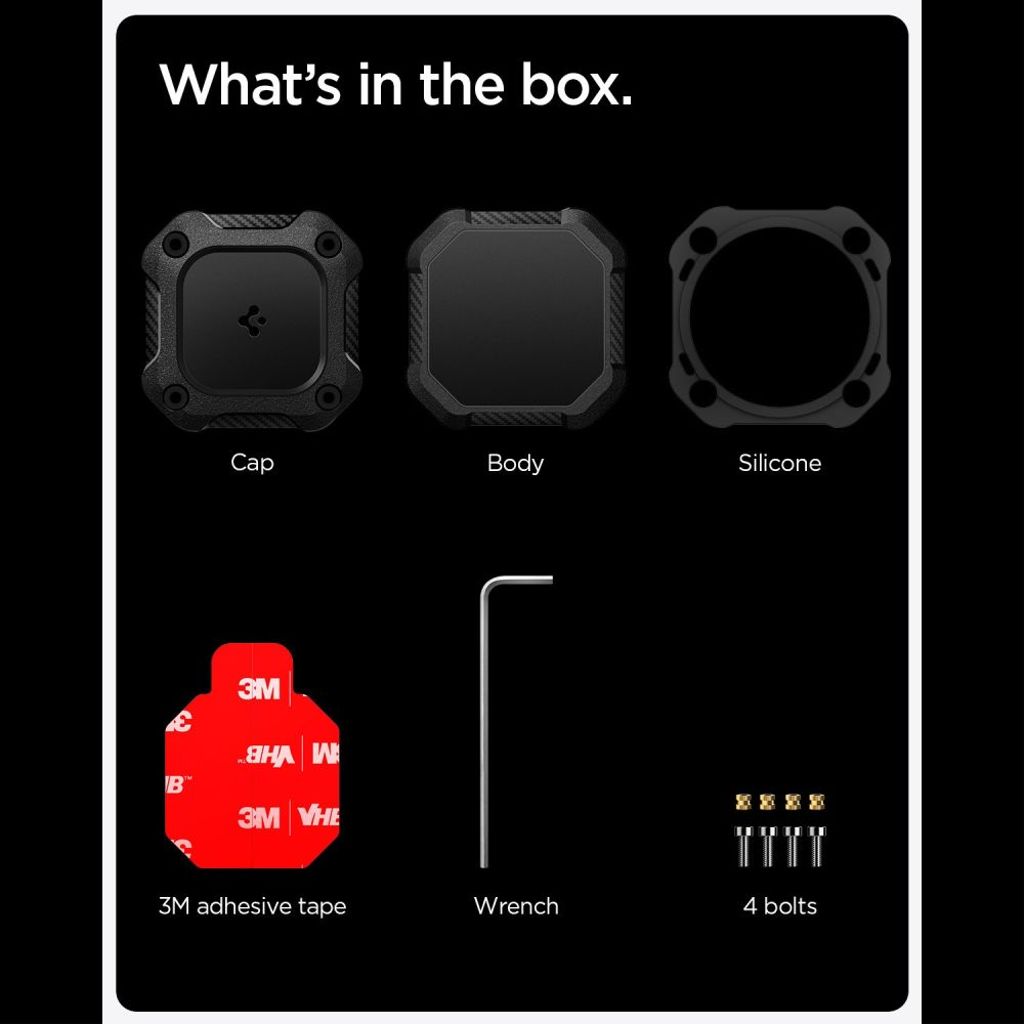 Spigen Tough Armor Kuori AirTag 1/2 - Musta