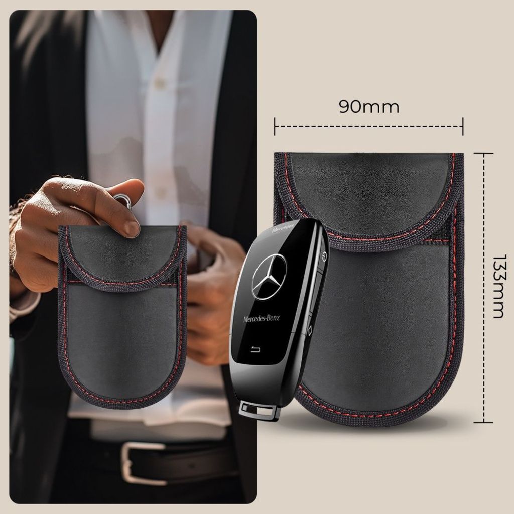 Tech-Protect KLR100 RFID Bilnøgleetui - Sort/Rød