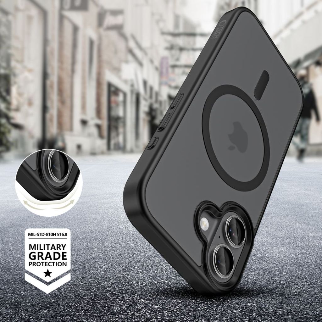 Tech-Protect MagMat XT MagSafe Cover til iPhone 17 - Mat Sort