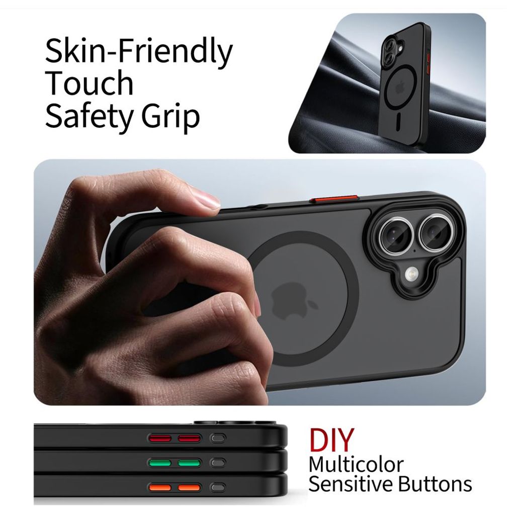 Tech-Protect MagMat XT MagSafe Cover til iPhone 17 - Mat Sort