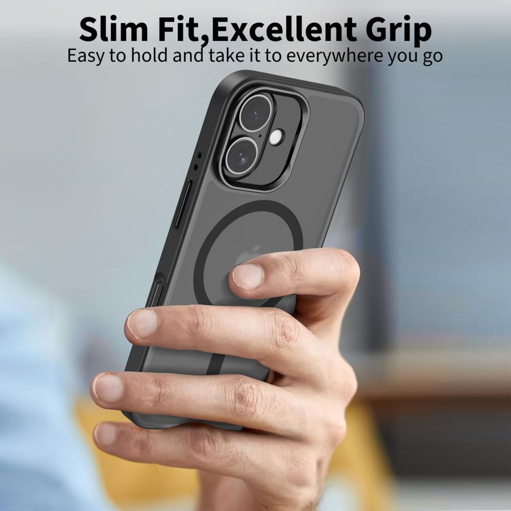 Tech-Protect MagStand MagSafe Cover til iPhone 17 - Mat Sort