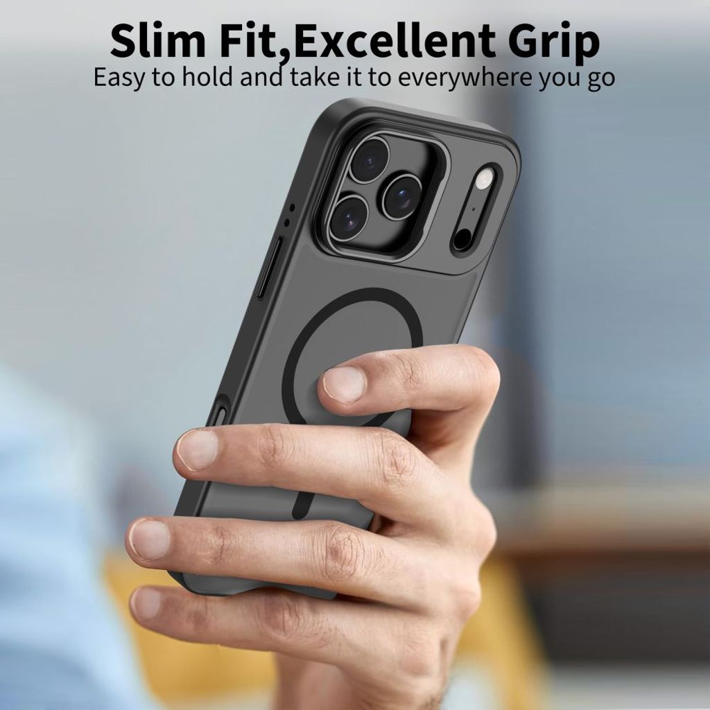 Tech-Protect MagStand MagSafe Cover til iPhone 17 Pro Max - Mat Sort