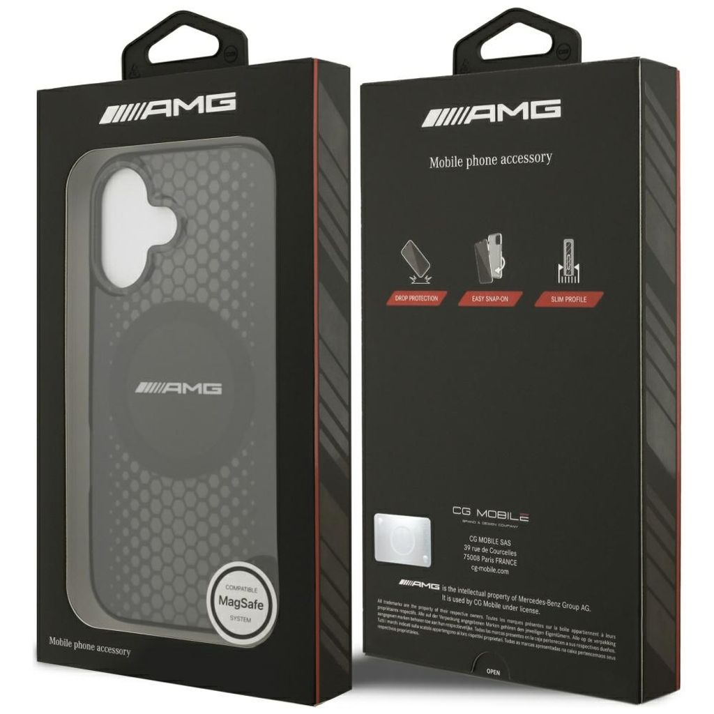 Mercedes AMG Double Layer Graphics MagSafe -kuori till iPhone 17 - Musta