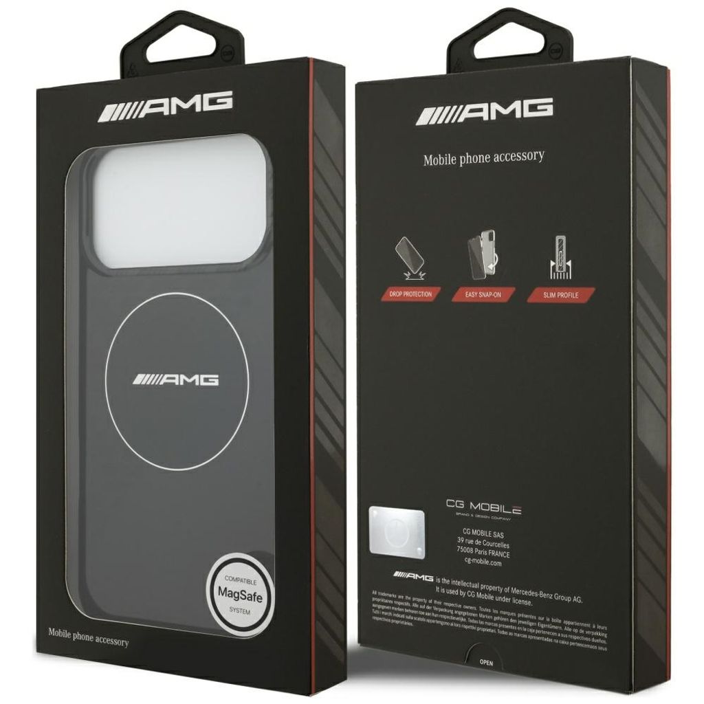 Mercedes AMG Double Layer Smocked MagSafe -kuori till iPhone 17 Pro Max - Musta