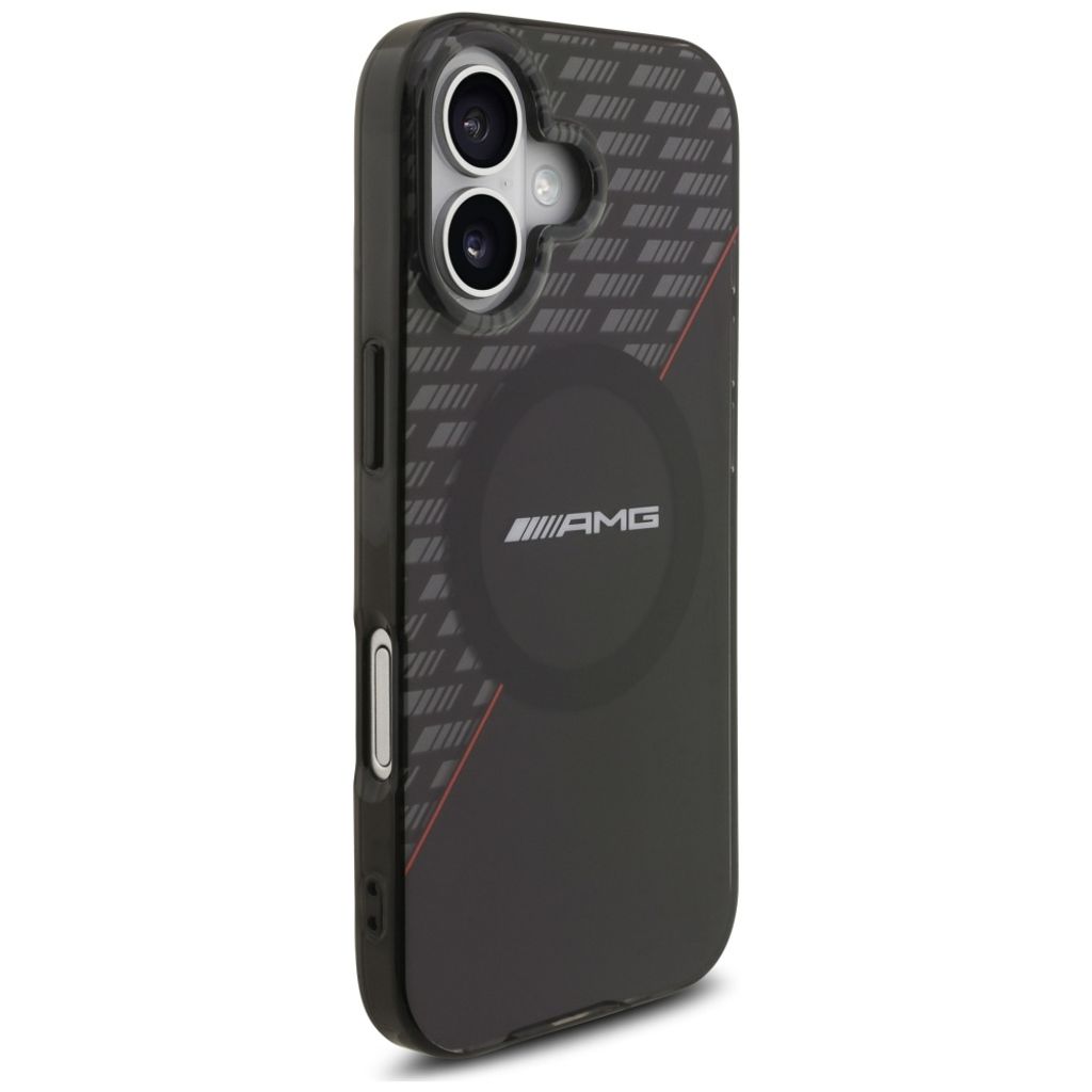 Mercedes AMG Double Layer Rhombs MagSafe -kuori till iPhone 17 - Musta/Punainen