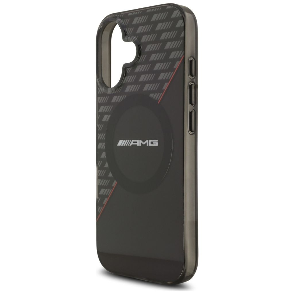 Mercedes AMG Double Layer Rhombs MagSafe -kuori till iPhone 17 - Musta/Punainen