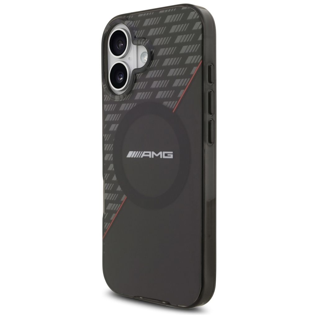 Mercedes AMG Double Layer Rhombs MagSafe -kuori till iPhone 17 - Musta/Punainen