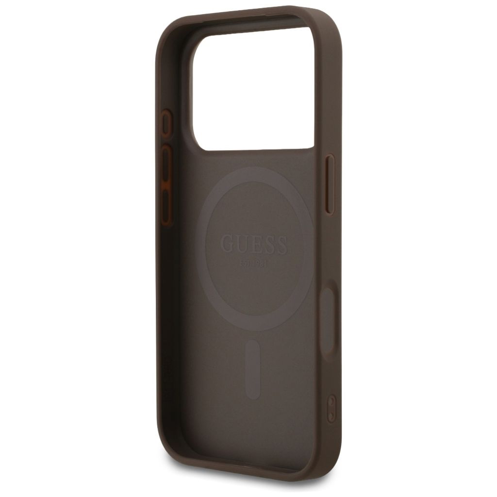 Guess 4G Ring Classic Logo MagSafe -kuori till iPhone 17 Pro - Ruskea