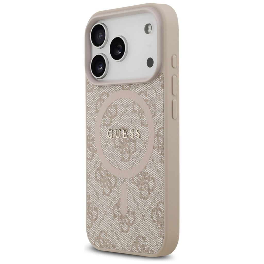Guess 4G Ring Classic Logo MagSafe -kuori till iPhone 17 Pro - Vaaleanpunainen