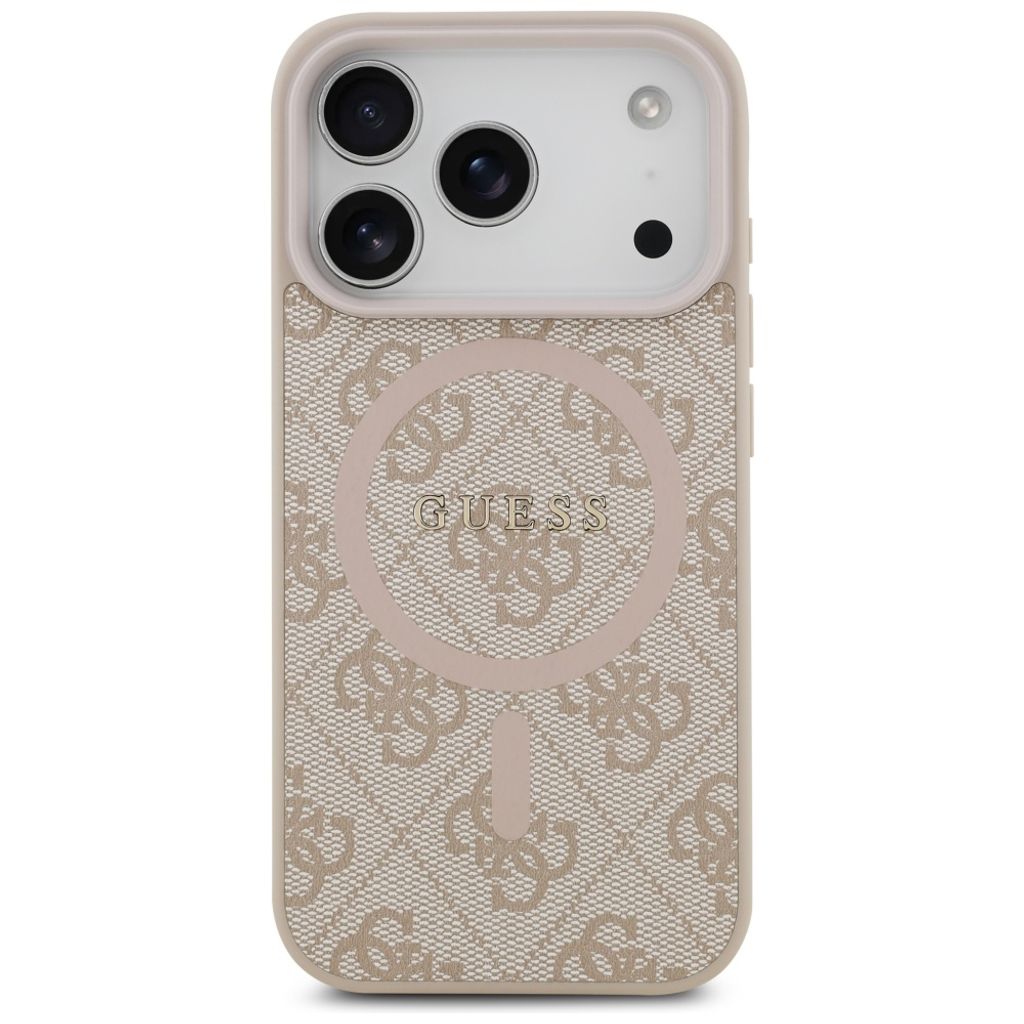 Guess 4G Ring Classic Logo MagSafe -kuori till iPhone 17 Pro - Vaaleanpunainen
