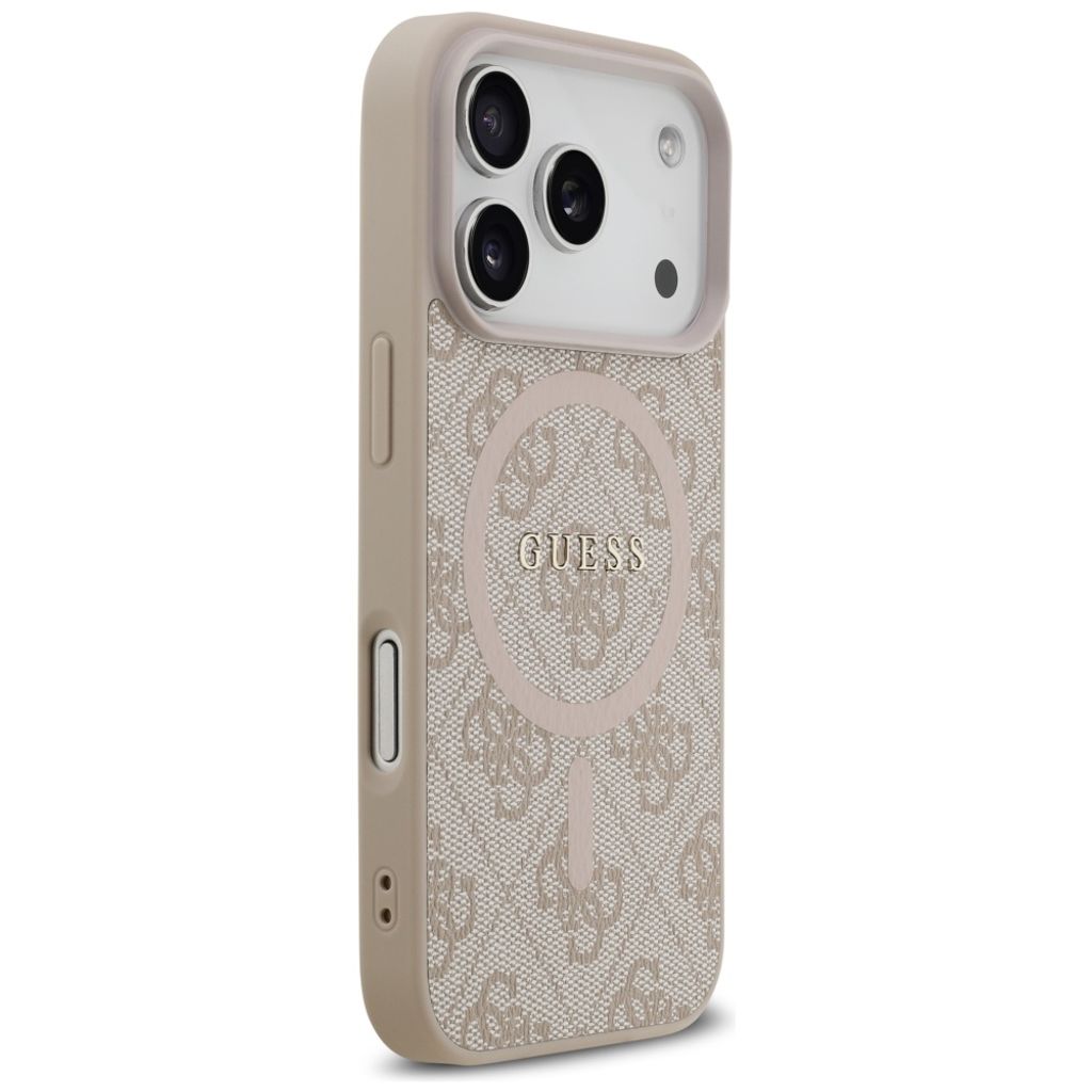 Guess 4G Ring Classic Logo MagSafe -kuori till iPhone 17 Pro - Vaaleanpunainen