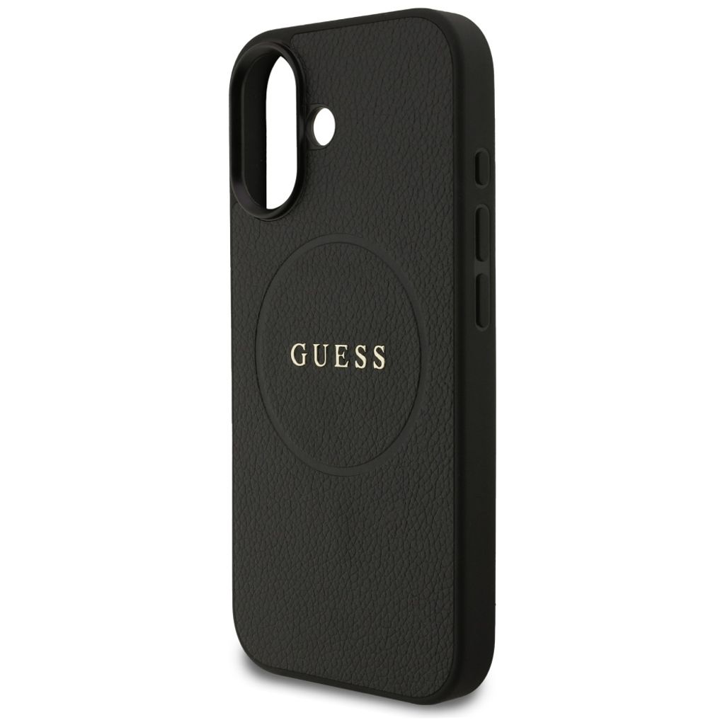 Guess Grained Ring MagSafe -kuori till iPhone 17 - Musta