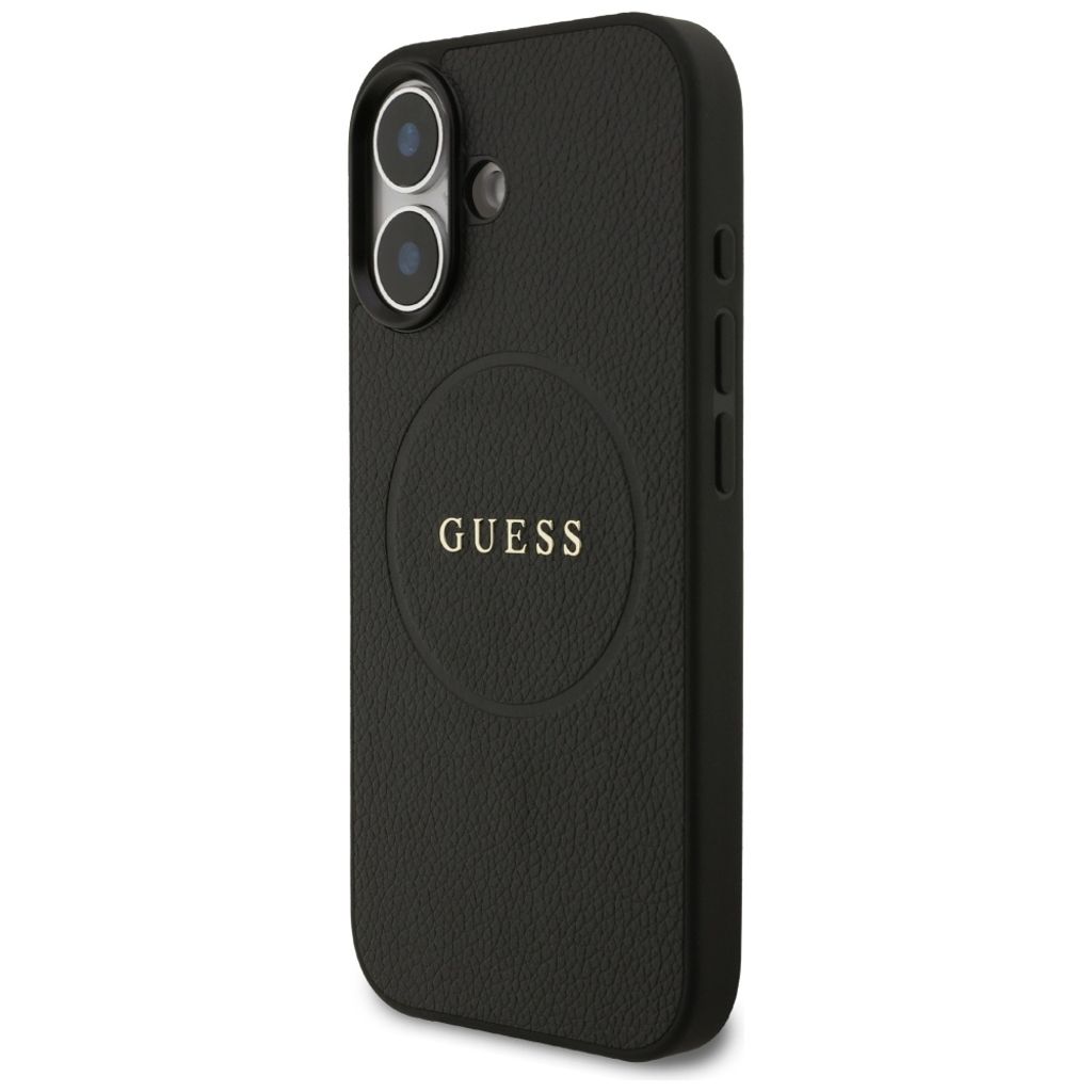 Guess Grained Ring MagSafe -kuori till iPhone 17 - Musta