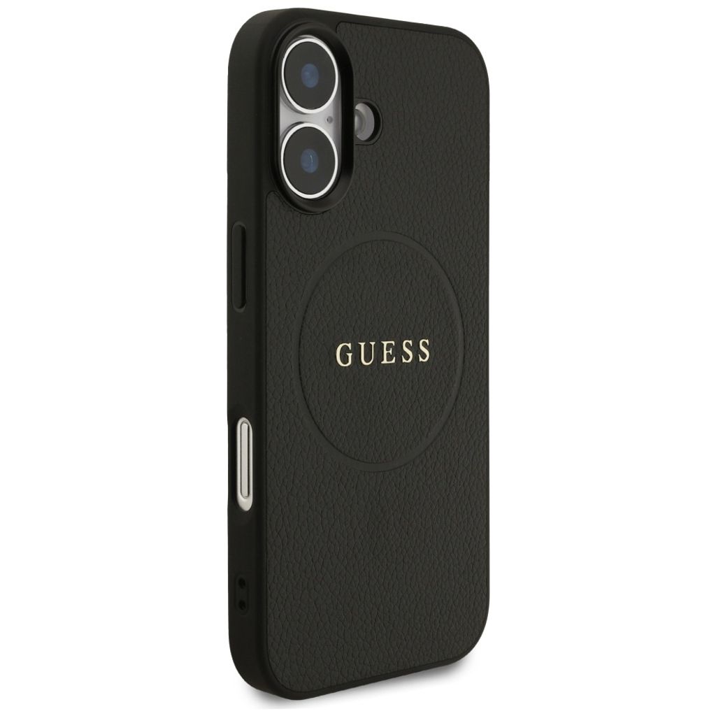 Guess Grained Ring MagSafe -kuori till iPhone 17 - Musta