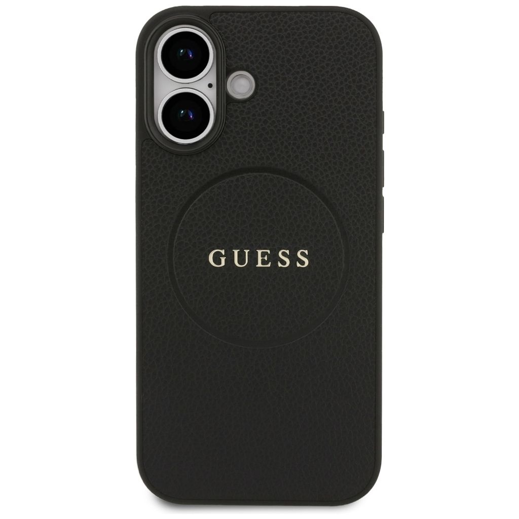 Guess Grained Ring MagSafe -kuori till iPhone 17 - Musta