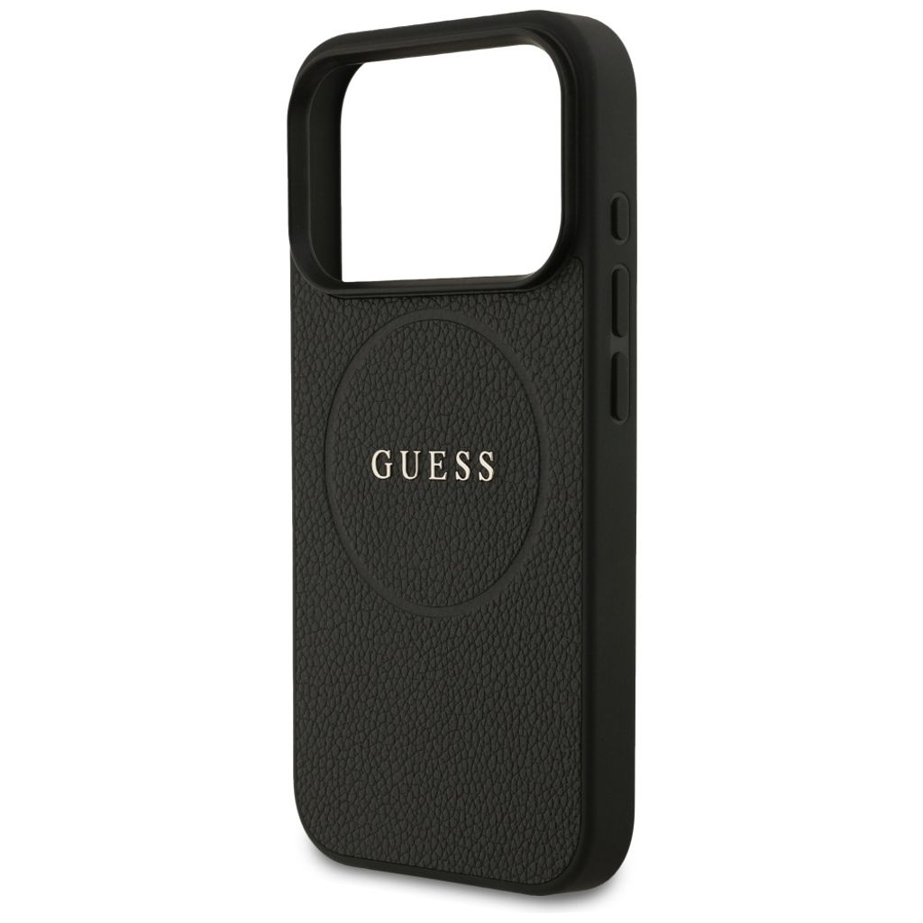 Guess Grained Ring MagSafe -kuori till iPhone 17 Pro - Musta
