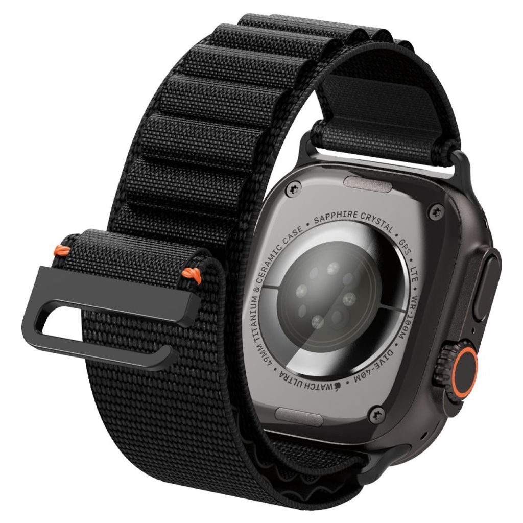 Spigen WBF1 Kellonranneke Apple Watch 44/45/46/49mm - Musta