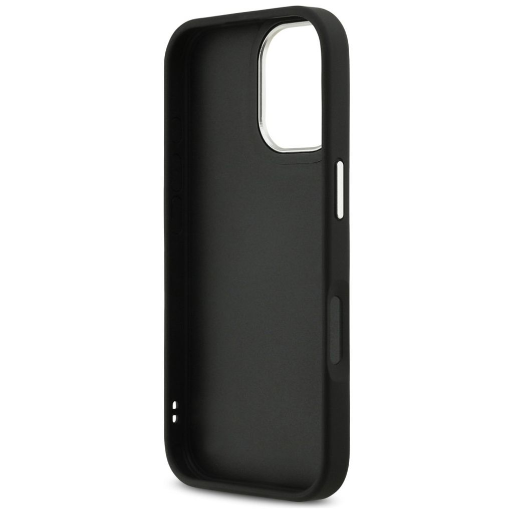 Guess Grained Big 4G & Classic Logo -kuori till iPhone 17 - Musta