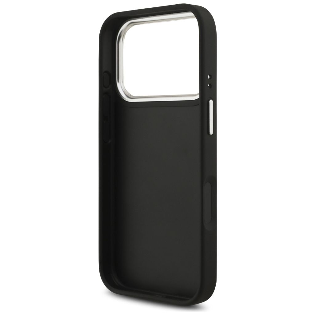 Guess Grained Big 4G & Classic Logo -kuori till iPhone 17 Pro - Musta
