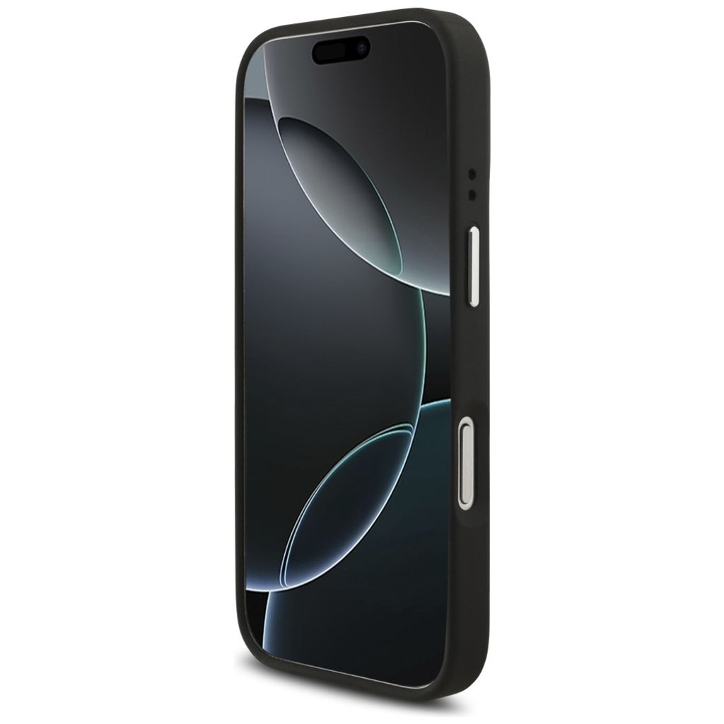 Guess Grained Big 4G & Classic Logo -kuori till iPhone 17 Pro - Musta