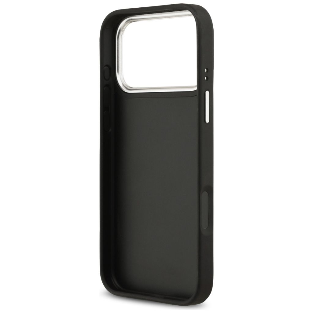 Guess Grained Big 4G & Classic Logo -kuori till iPhone 17 Pro Max - Musta