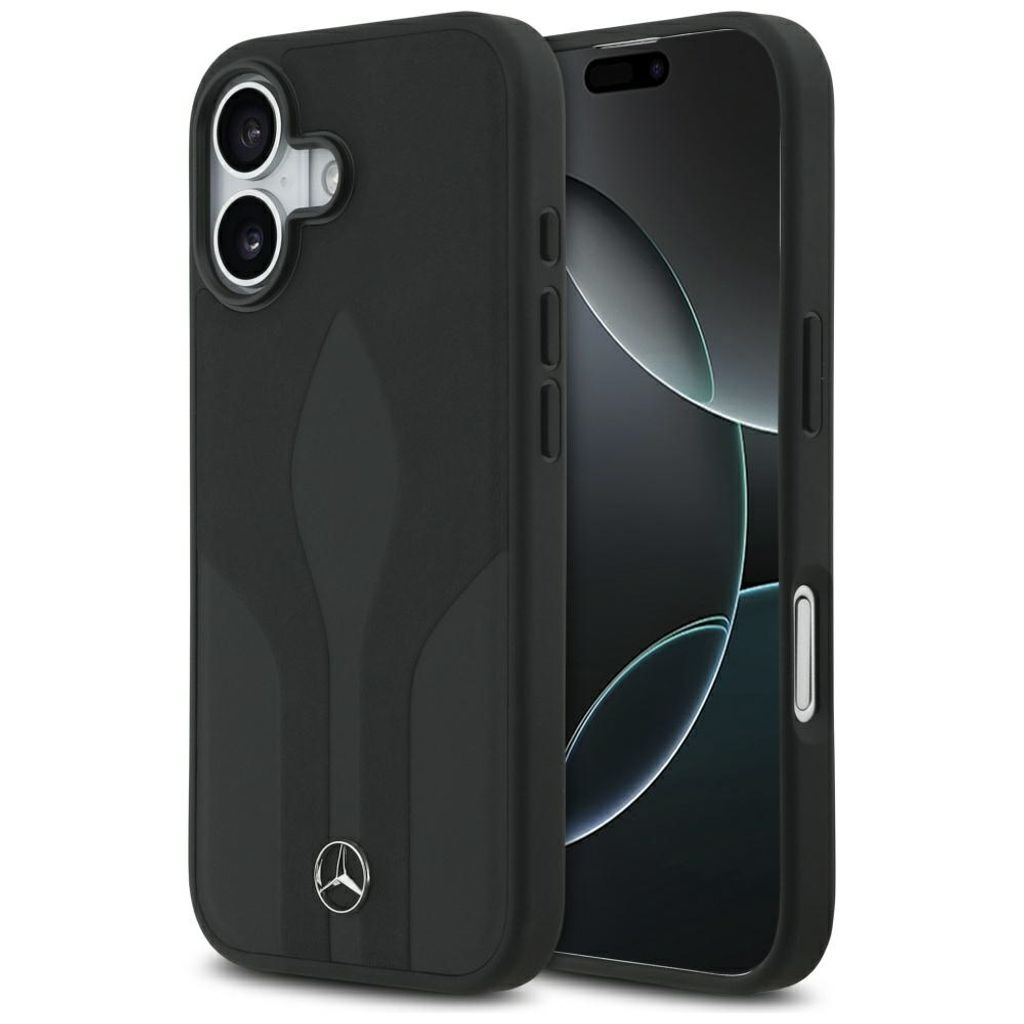 Mercedes Leather The Move MagSafe -kuori till iPhone 17 - Musta