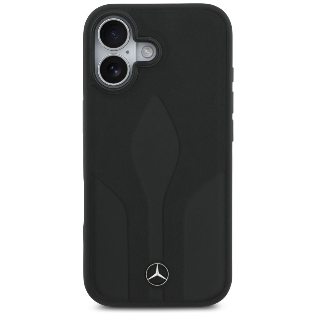 Mercedes Leather The Move MagSafe -kuori till iPhone 17 - Musta
