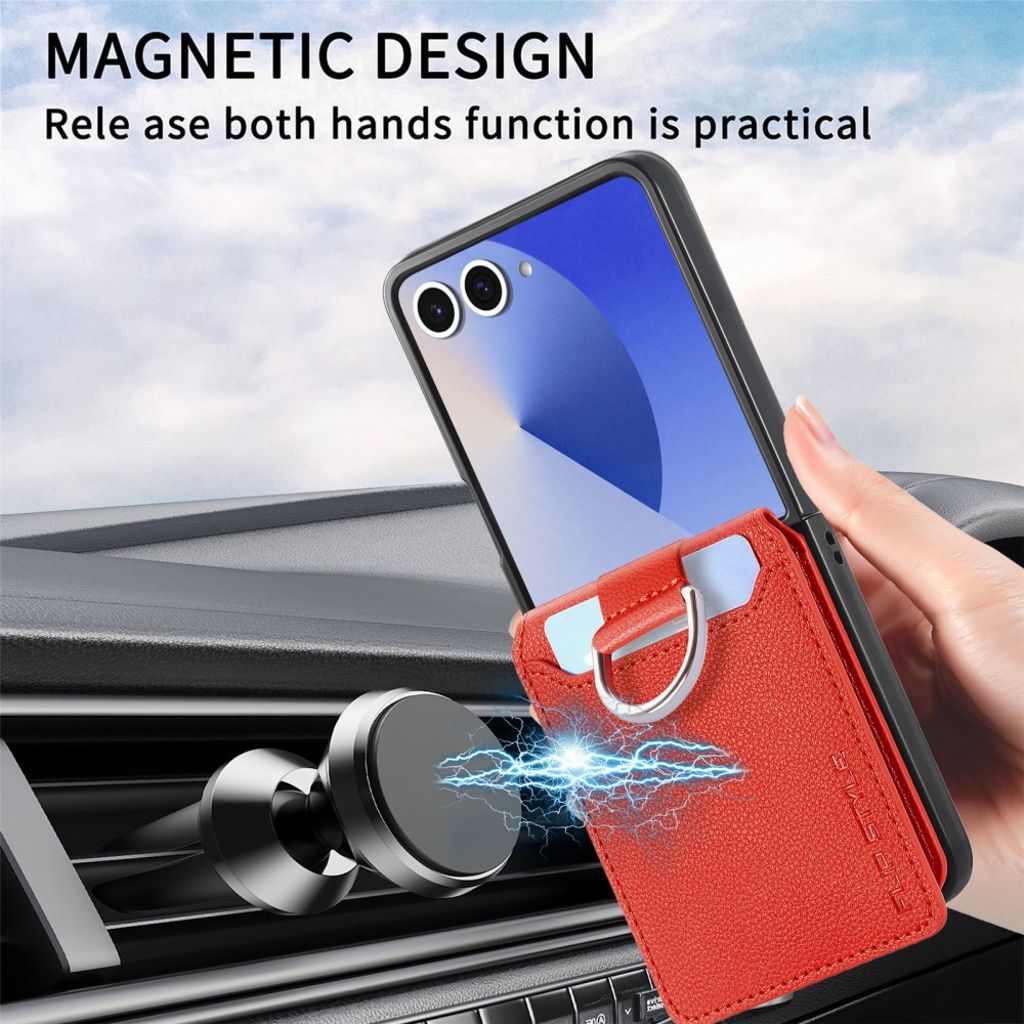 Samsung Galaxy Z Flip7 5G cover med ringholder - Orange