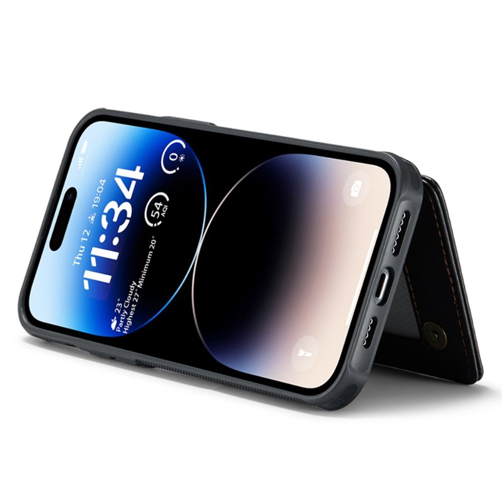 CASEME C22 iPhone 14 Pro Wallet Case RFID Blocking - Black