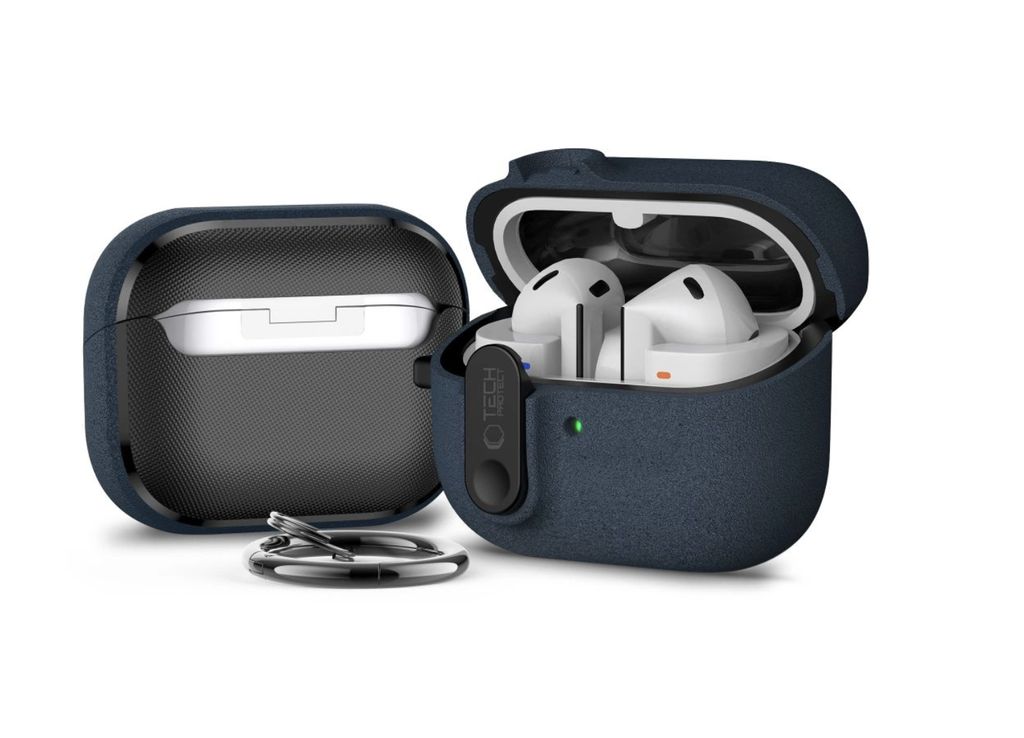 Tech-Protect Slim Hook Skal till Samsung Galaxy Buds 3 / 3 FE / 3 Pro - Mörkblå