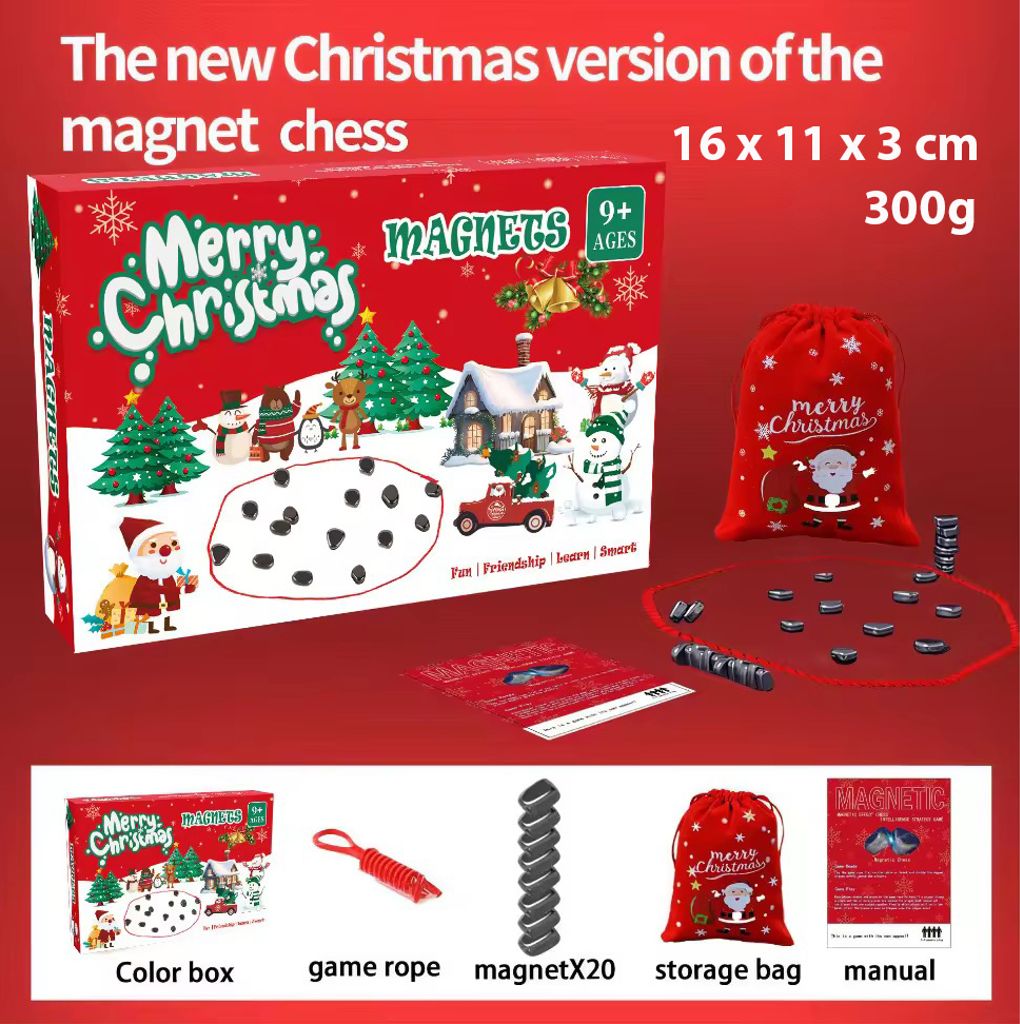 Magnetisk brætspil, puslespil, strategispil, juleversion