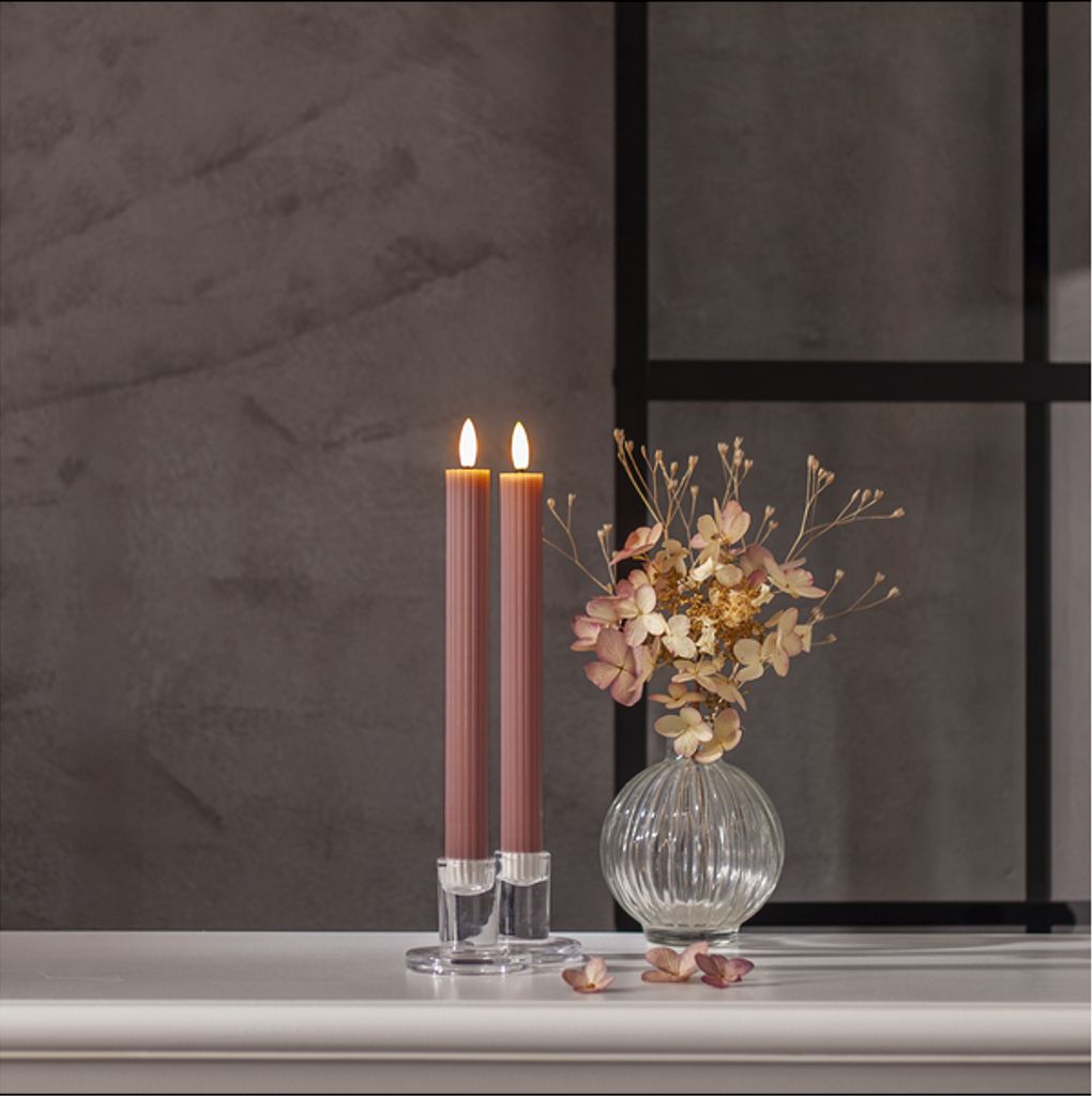 Star Trading LED antikklys Flamme Stripe 2-pakning - Rosa