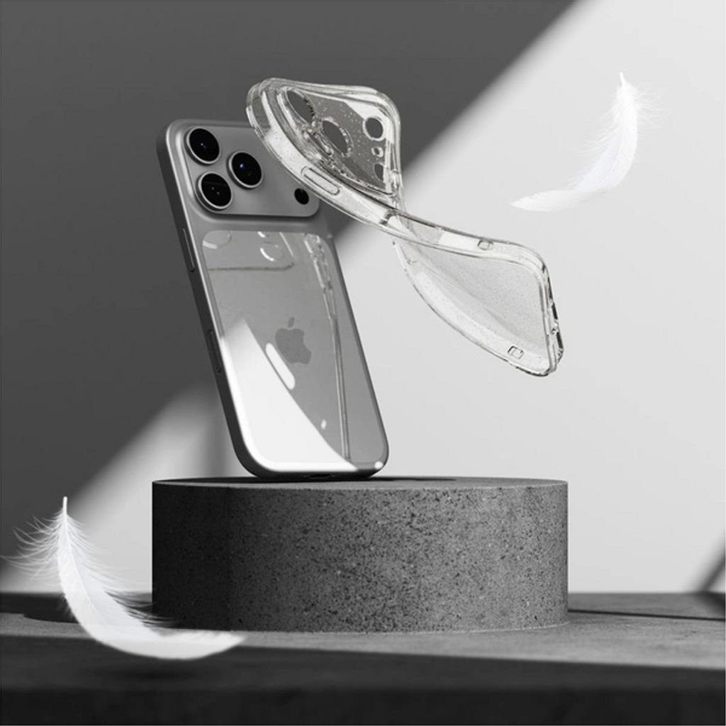 Ringke Air Skal till iPhone 17 Pro Max - Transparent Glitter
