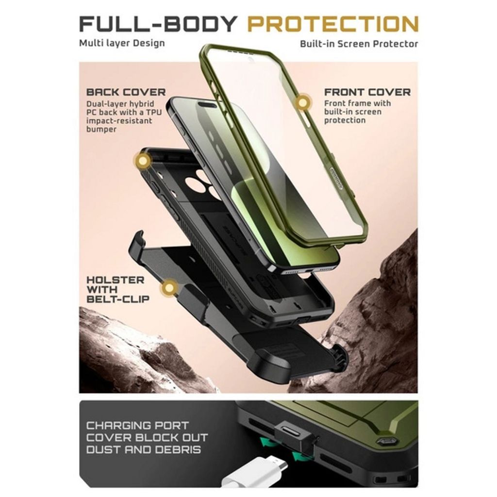 Supcase UB Pro Skal till iPhone 17 Pro Max - Grön