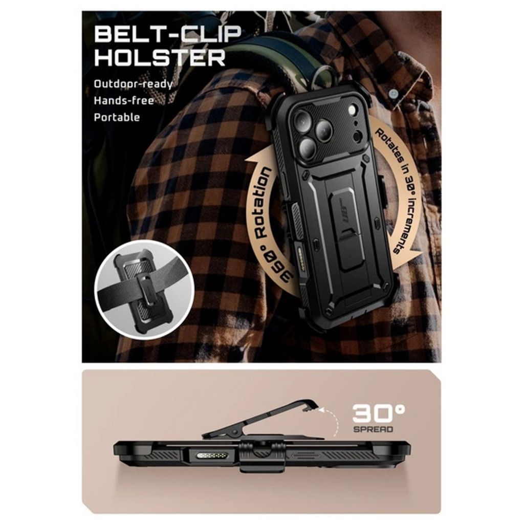 Supcase UB Pro Skal till iPhone 17 Pro Max - Svart