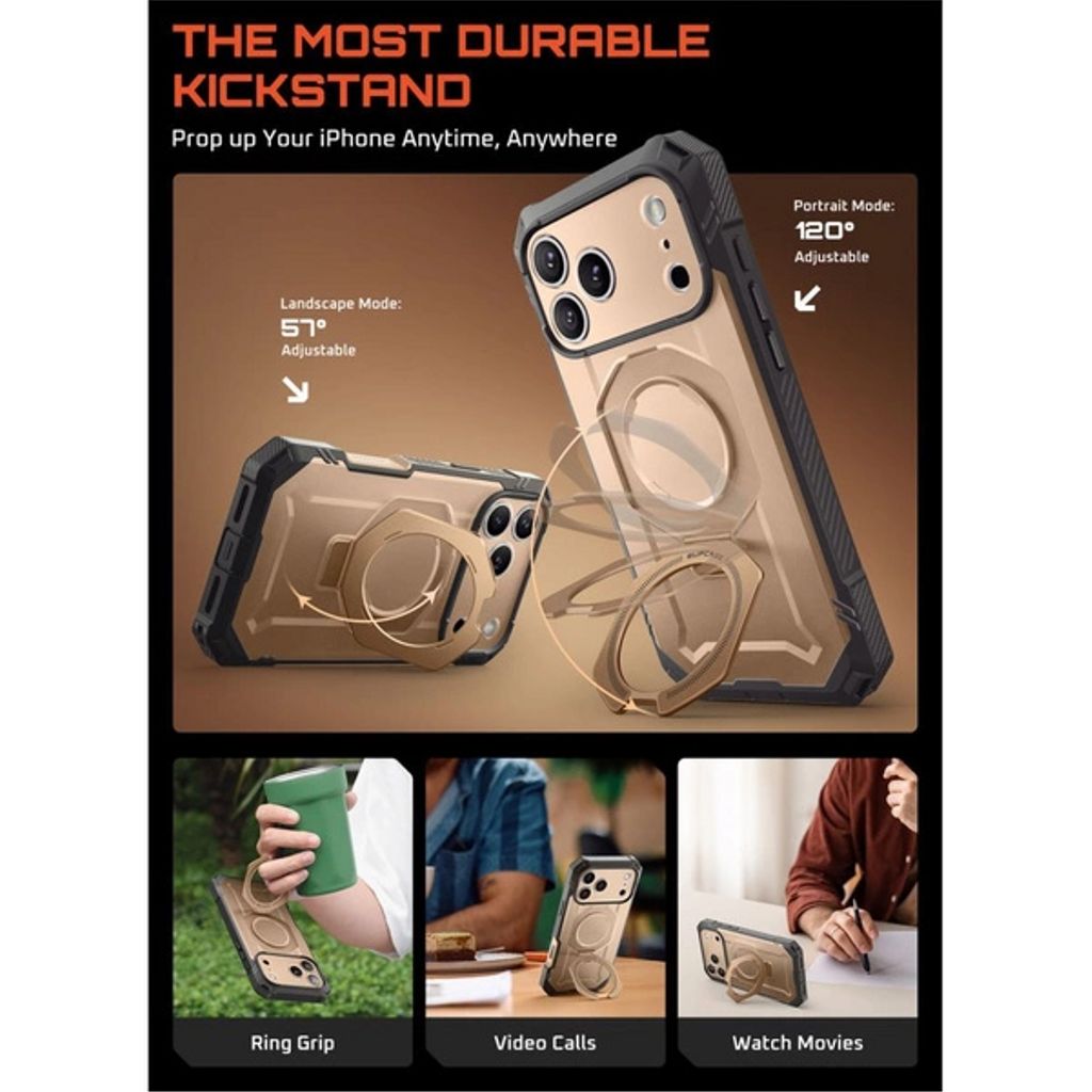 Supcase UB Grip Pro MagSafe Skal till iPhone 17 Pro Max - Guld