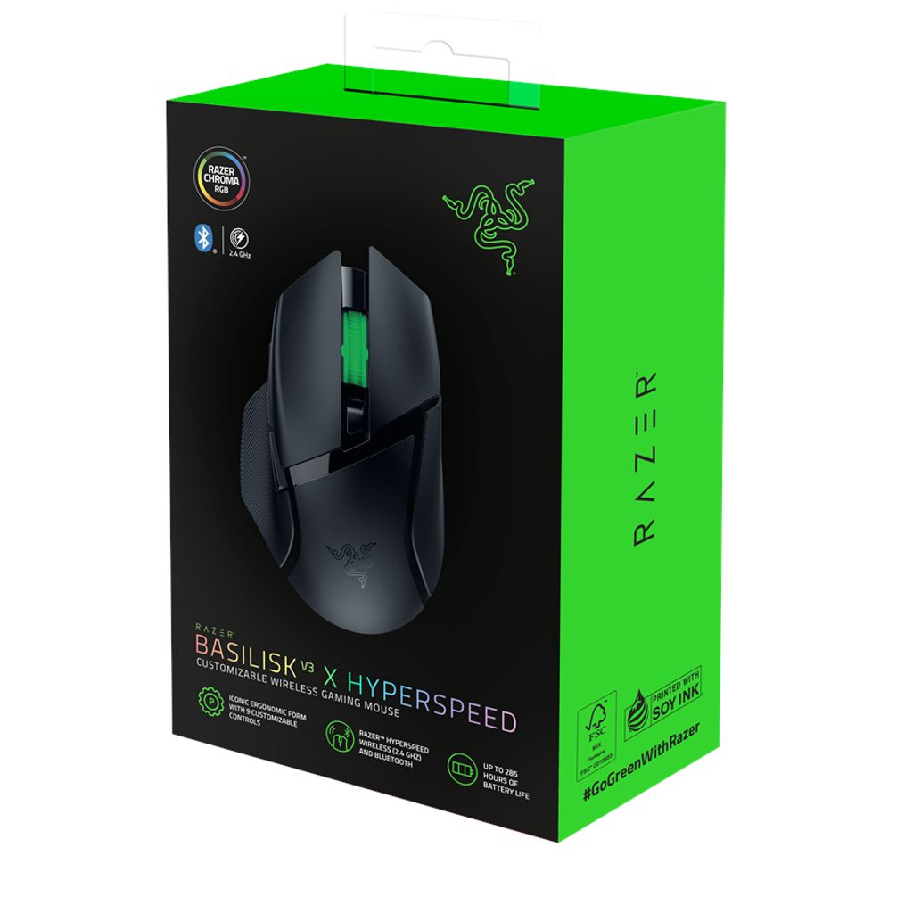 Razer Basilisk V3 X HyperSpeed Trådløs Gamingmus - Sort