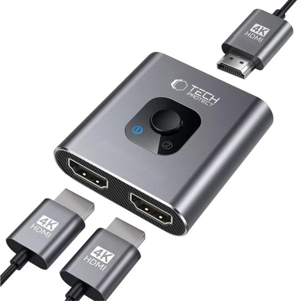 Tech-Protect HB07 HDMI-jakaja 2in1-sovitin 4K 60Hz