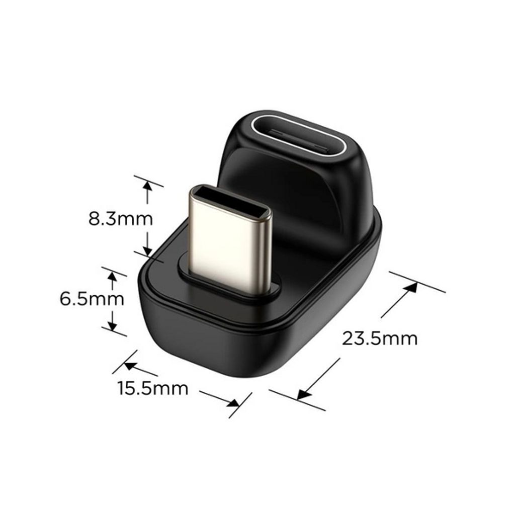 Tech-Protect Ultraboost AA04 USB-C vinklet adapter - svart