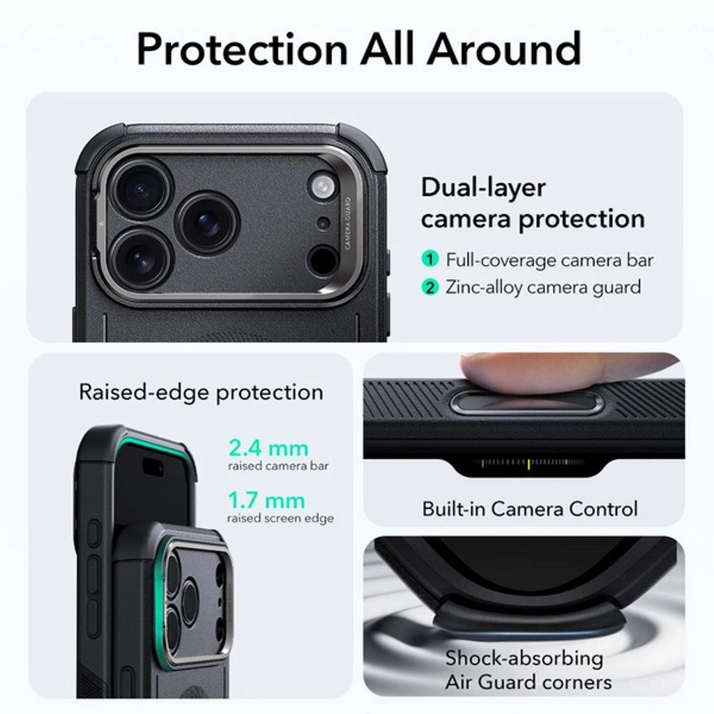 ESR Cyber Kickstand MagSafe Deksel till iPhone 17 Pro Max - Svart