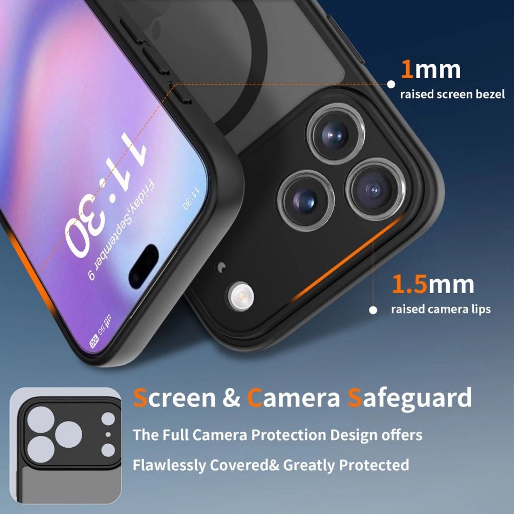 Tech-Protect BasicMag MagSafe Deksel till iPhone 17 Pro Max - Matte Black