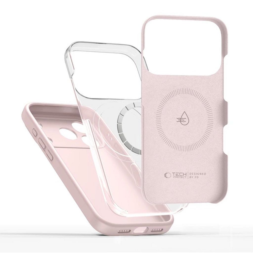 Tech-Protect Silicone MagSafe Deksel till iPhone 17 Pro Max - Rosa