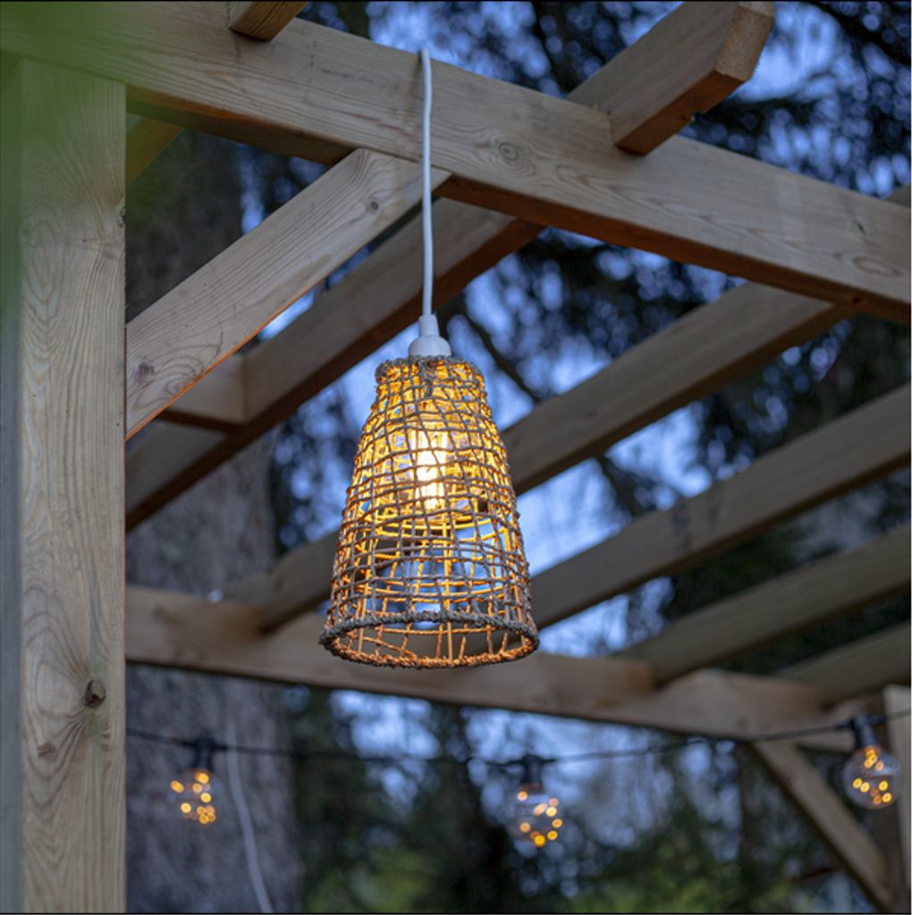 Star Trading lampskärm Tove för utomhusbruk – natur, 23 cm