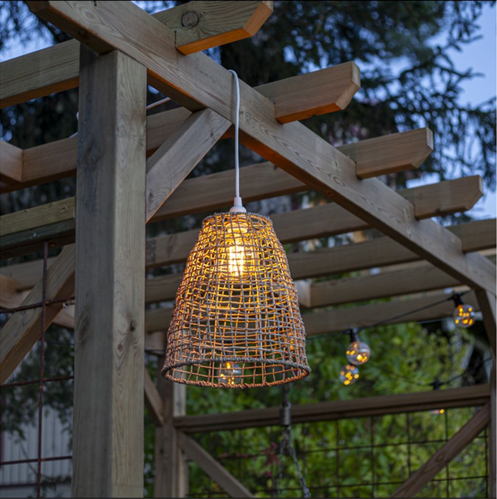 Star Trading lampskärm Tove för utomhusbruk – natur 33 cm